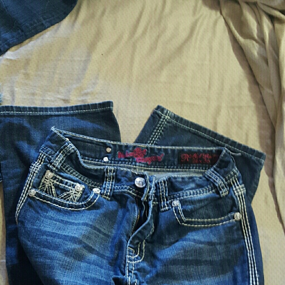 26x36 rock & roll cowgirl jeans